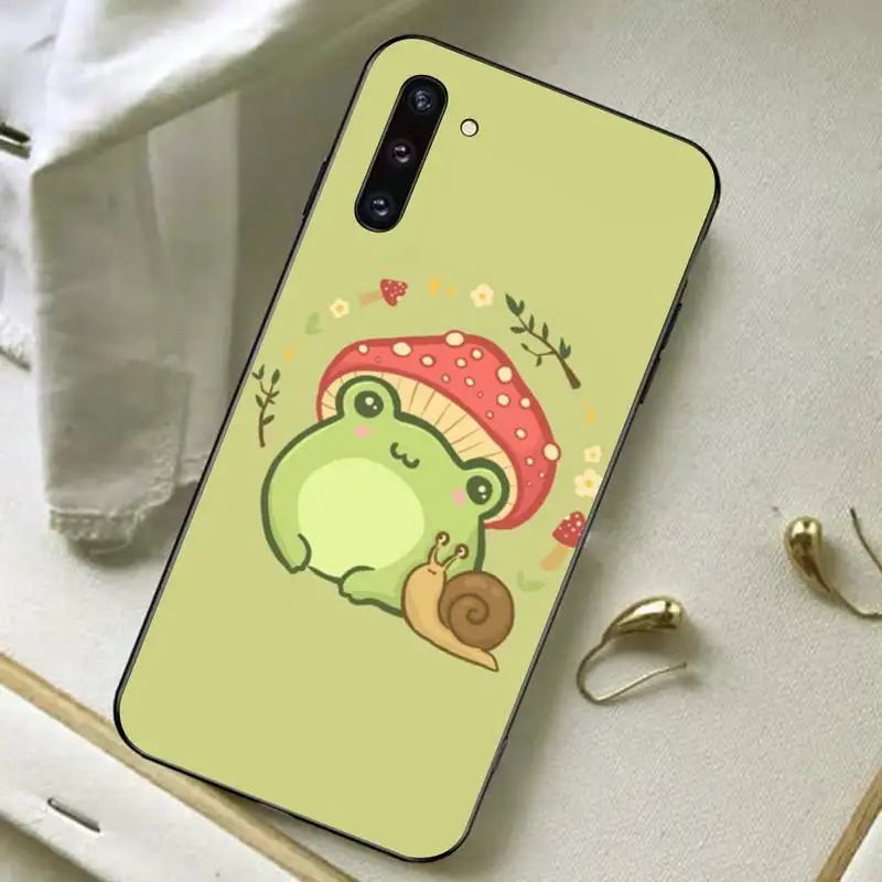 YNDFCNB Mushroom frog Phone Case for Samsung A51 A30s A52 A71 A12 for Huawei Honor 10i for OPPO vivo Y11 cover