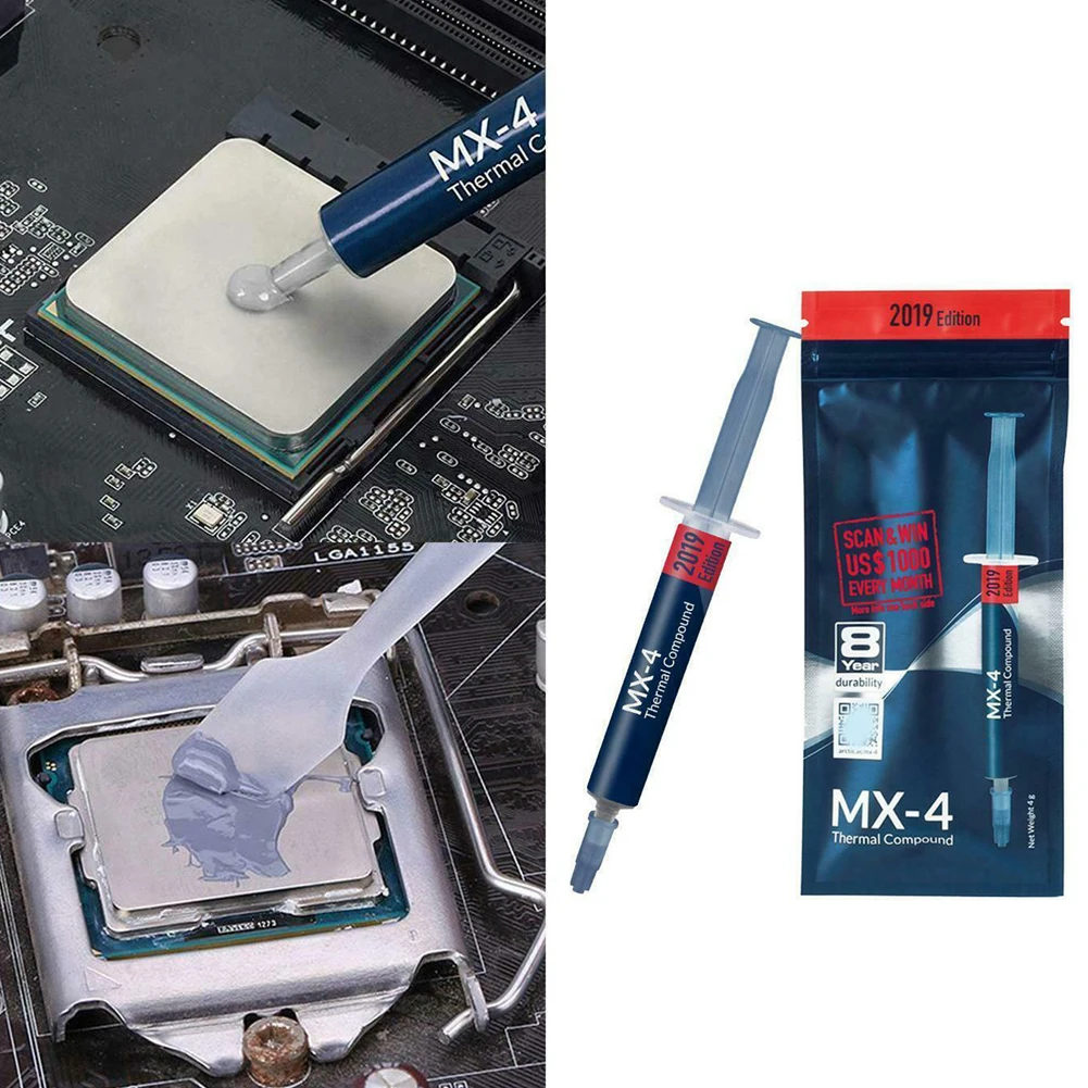Computer Notebook Cooler Silicone Grease Thermal Paste Heat Sink Intel Processor Compound CPU MX-4 4g 2g 8g 20g MX 4 2 MX-2 | Электроника