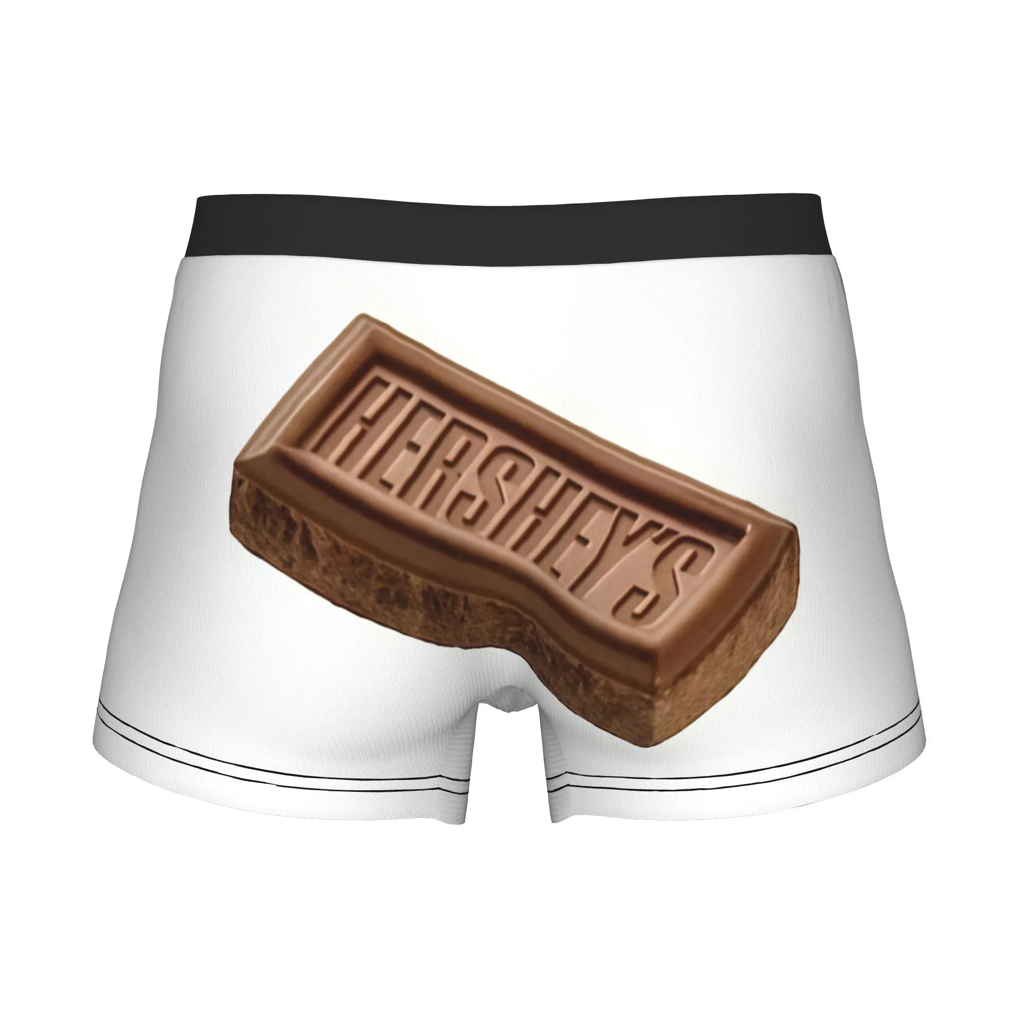 Фото Шоколадный батончик Hershey's Solid Milk Chocolate Bar, мужские трусы-боксеры Hershey's Underpants Homme, дышащие шорты-боксеры №4