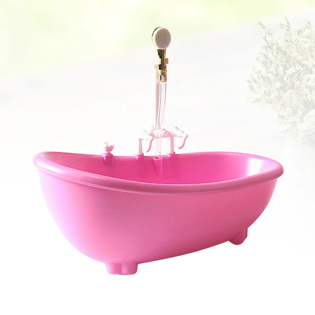 

Bathtub Dollshower Electric Toy Bath Mini Bathroom Furniture Settub Pool Miniature Toys Accessories Baby Spraying Water Swimming