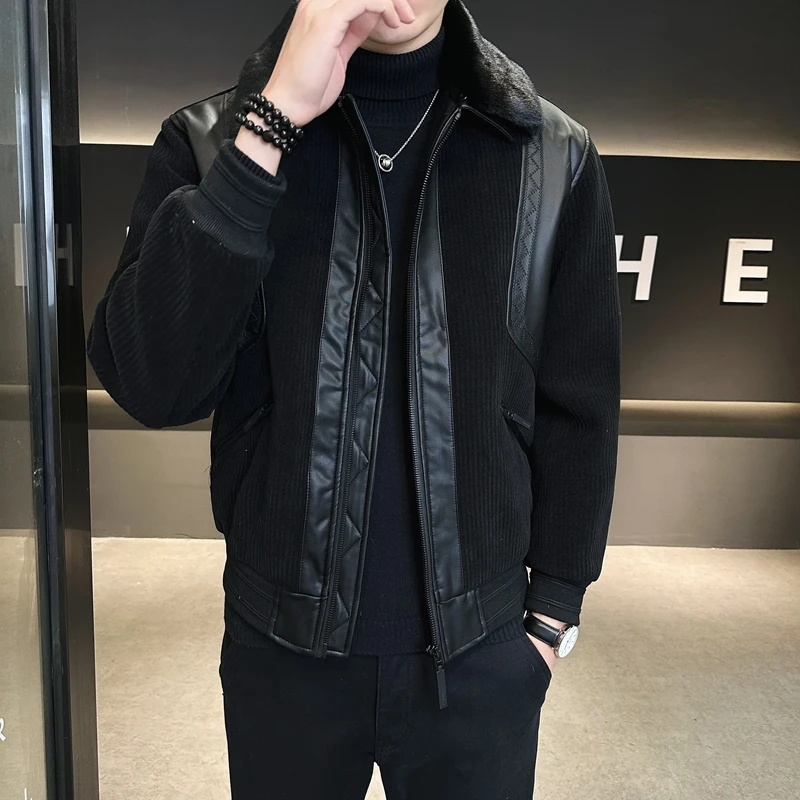 Новая высококачественная пуховая куртка из шерсти и с толстым меховым