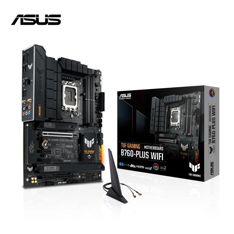 

ASUS TUF GAMING B760 PLUS WIFI D5 Intel B760 материнская плата PCI-E 5,0 128G LGA 1700 процессор 12-го 13-го поколения i5 i7 i9 placa mae