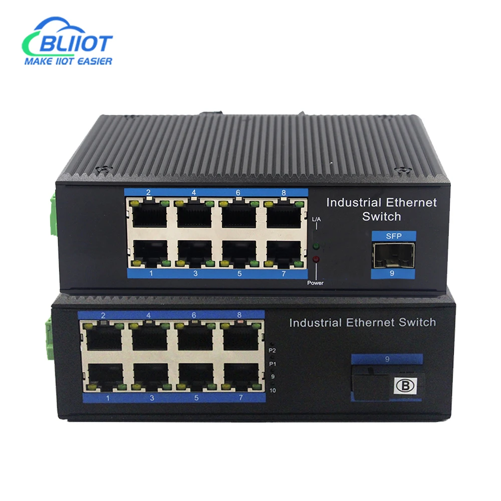 Enlarge BLiiot POE switch Industrial Switches 8xRJ45 for ip camera 100/1000 BaseTX  SFP SC ST FC