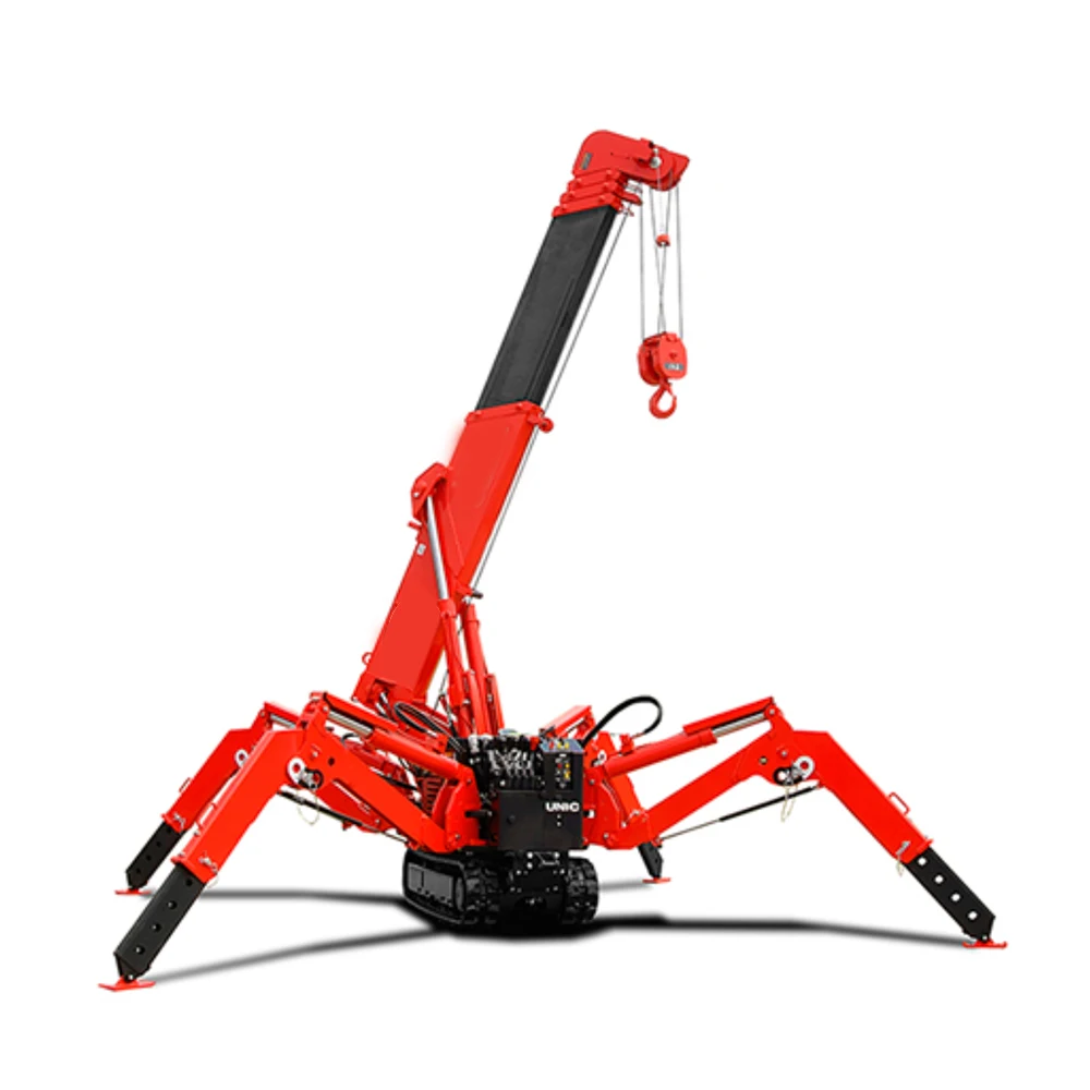 Фото 5T Mini Spider Crane Электрический пульт дистанционного управления Мужская корзина Jib Быстрая доставка Строительная площадка №1