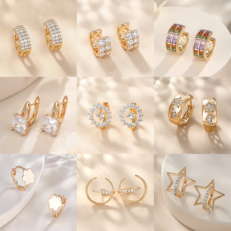 

New Zircon Imitation Pearl Earrings Collection Female Eardrops Personalized Exaggerated Ear Clip Temperament Jewelry