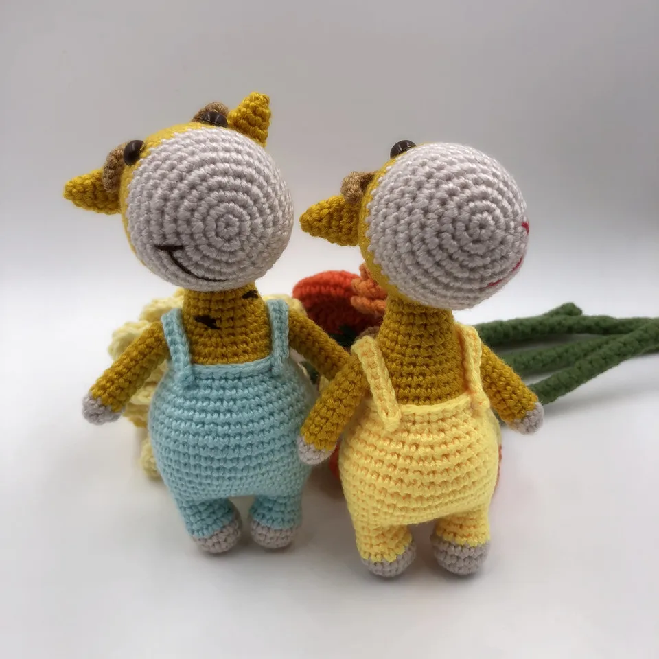 [My Yarn] Вязание амигуруми комбинезон жираф пара игрушек ручная работа
