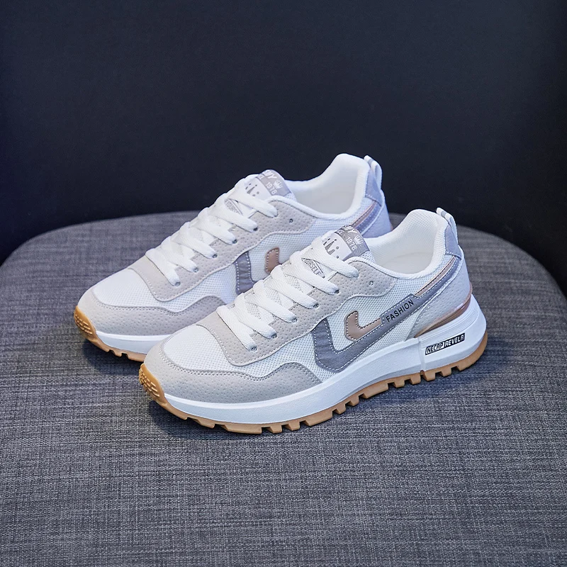

Women Sneakers Fashion Casual Shoes Vulcanize Casual Running Sport Comfortable Spring Autumn Platform Flats White Thick Sole