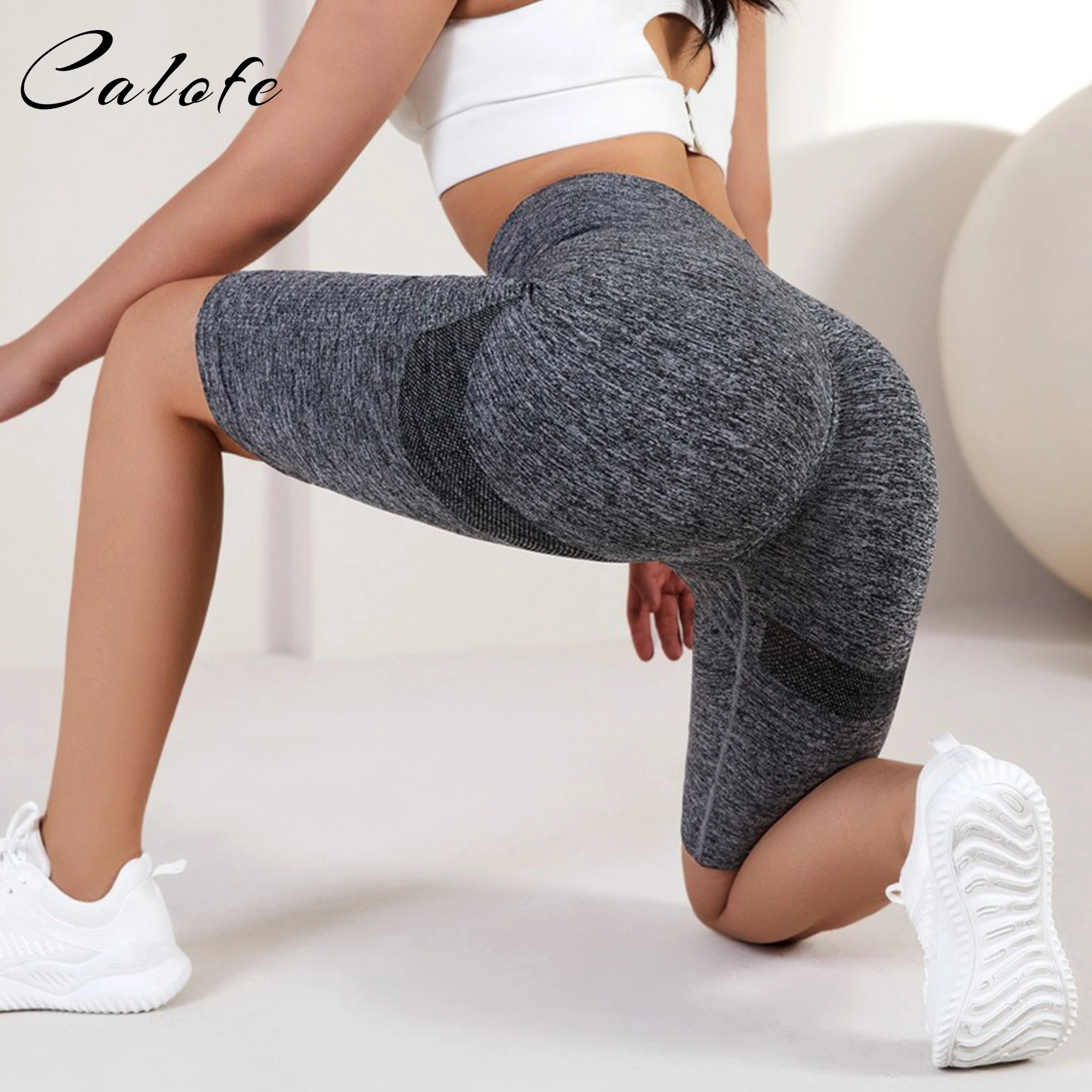 

High Waist Yoga Shorts Gym Push Up Running Elasticity Sports Shorts Workout Leggings Fitness Cycling Biker Short Women