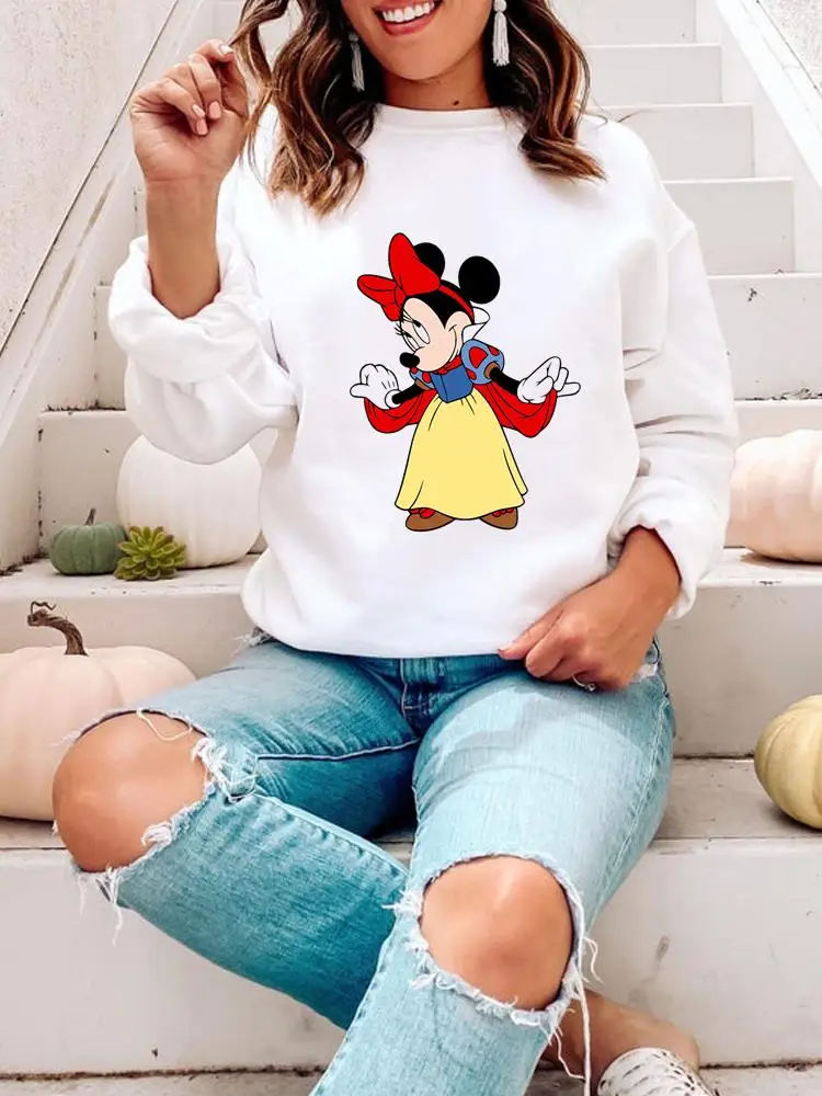 

Disney Fashion Women Holiday Clothing Casual Clothes Mickey Mouse Sweet Pullovers Ladies Female Print Lady Graphic Sweatshirts