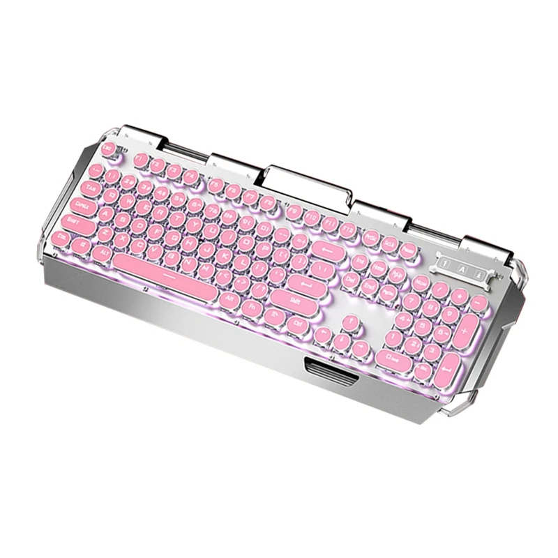 

Игровая клавиатура, Водонепроницаемая клавиатура с 104 кнопками для X10 Steampunk, милая розовая настоящая механическая клавиатура