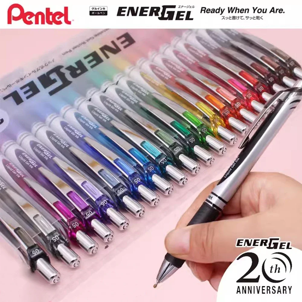 Набор японских гелевых ручек Pentel 20 цветов BLN75Z гладкие быстросохнущие иглы 0 5 мм