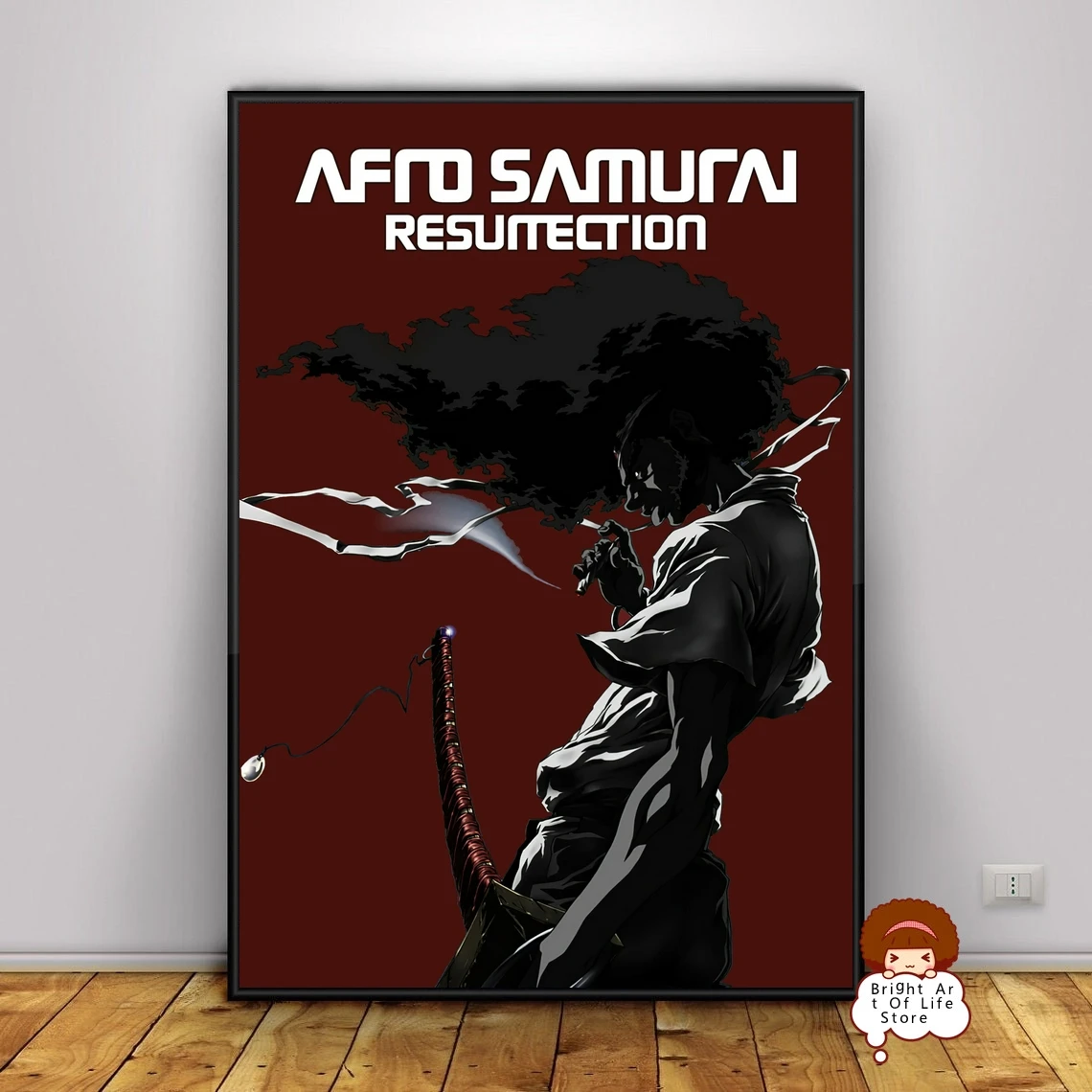 

Afro Samurai Resurrection (2009) Movie Poster Cover Photo Canvas Print Wall Art Home Decor (Unframed)