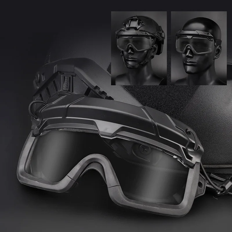 

Multi-dimensional Split Tactical Goggles Compatible with Fast Helmets Wild Field Hunting Shooting Eye Protection