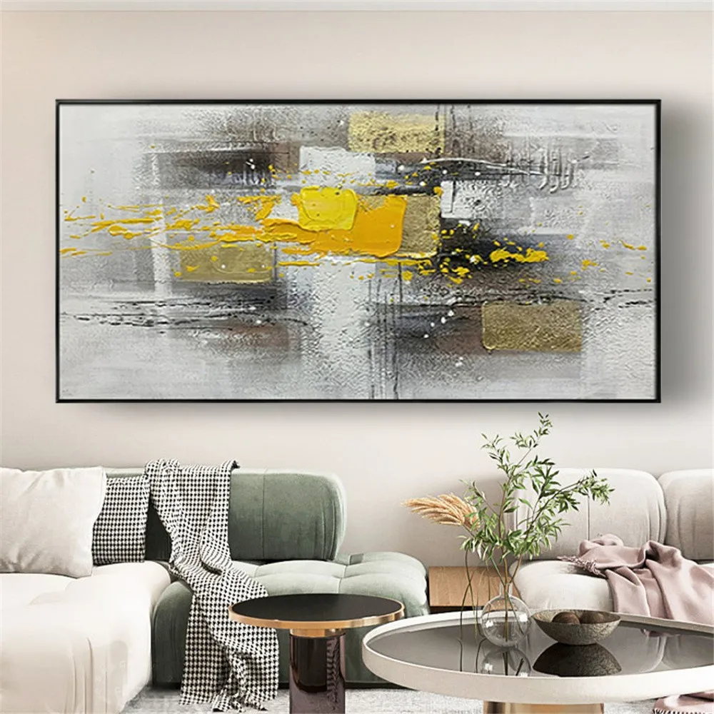 

High Quality Handmade Oil Paintings On Canvas Abstract Landscape Decor Wall Modern Nordic Home Living Room Bedroom Decor Picture