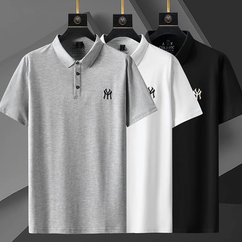 

Fashion Designed Men's Polo Shirt Short Sleeve Basic camisas de hombre MY letter embroidery Polo shirts for men ropa hombre Top