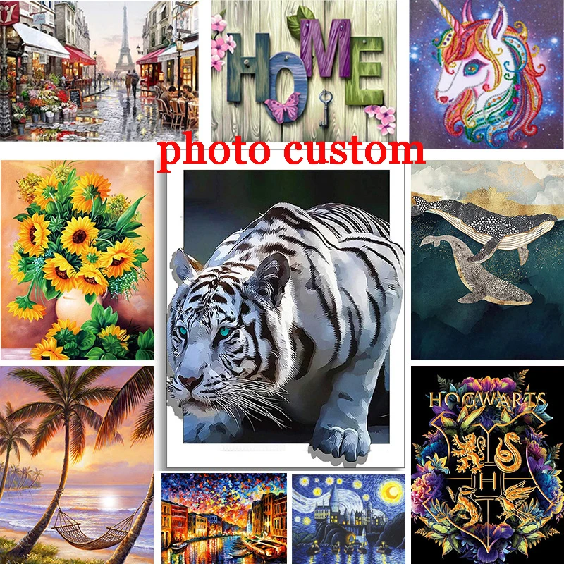 Фото на заказ алмазная живопись вышивка крестиком полная квадратная картина