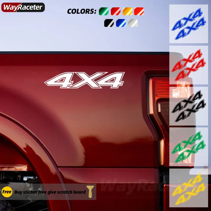 2 шт. виниловые наклейки на задний багажник автомобиля 4x4 дюйма - купить по
