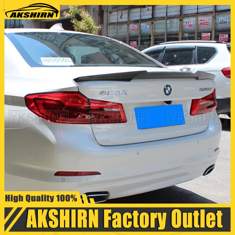 

New Rear Trunk Boot Spoiler Wings Real Carbon Fiber Trunk Spoiler Lid For 2017-18 for BMW G30 520d 530i 540i V Type Car-styling