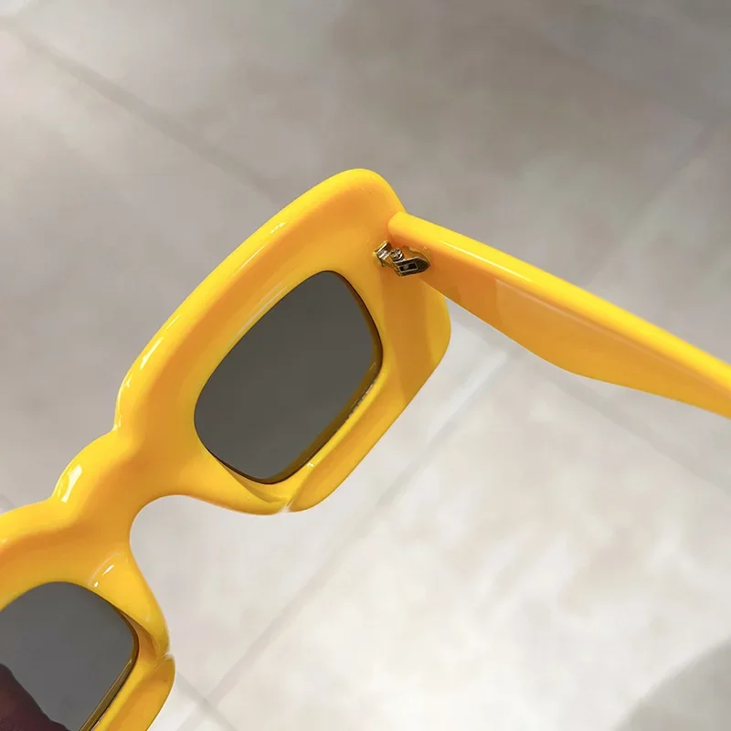 Новые милые квадратные солнцезащитные очки для женщин и мужчин модные забавные