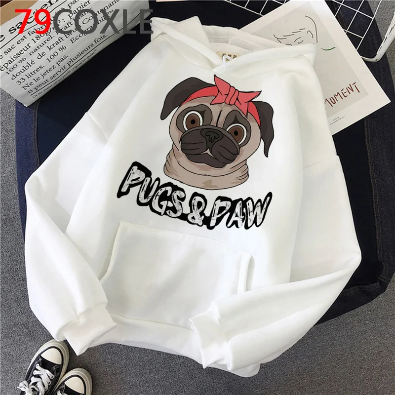 

Толстовка женская оверсайз в стиле оверсайз с рисунком мопса французского бульдога Мопса