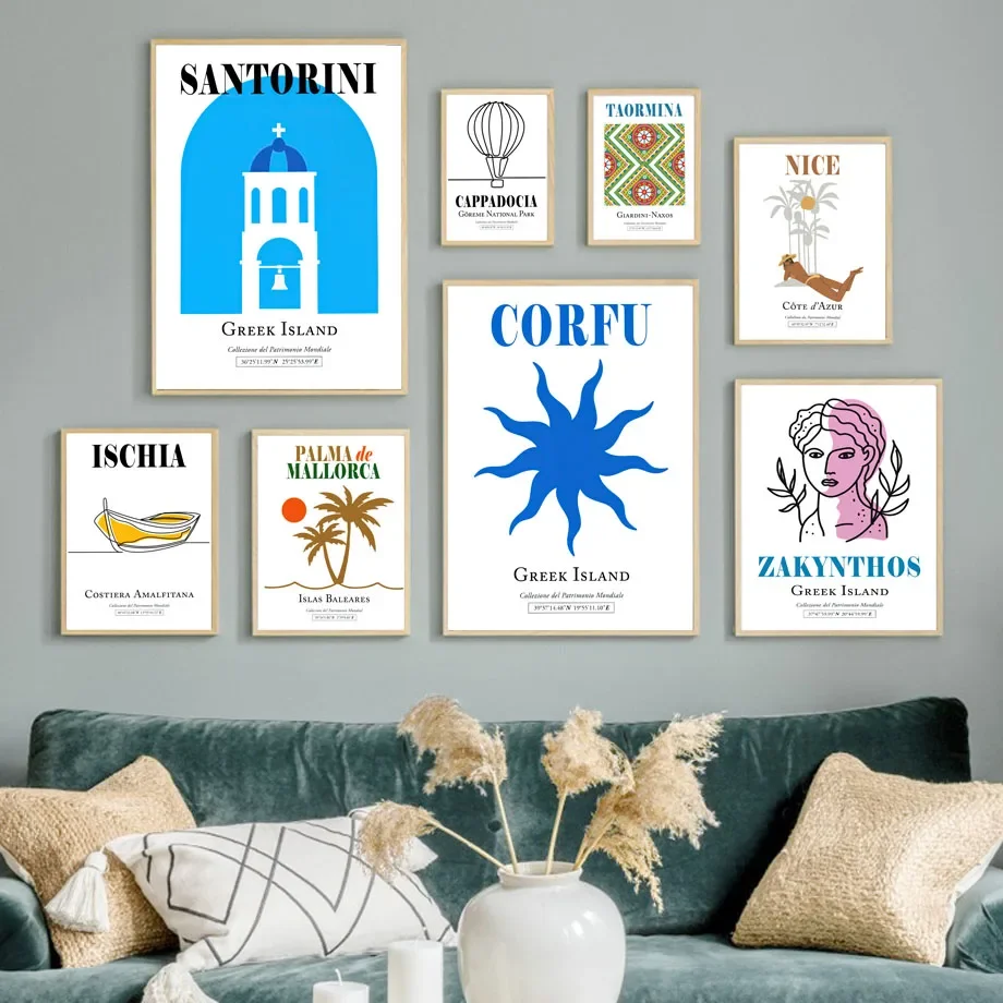 Художественная Настенная роспись на холсте Остров путешествия