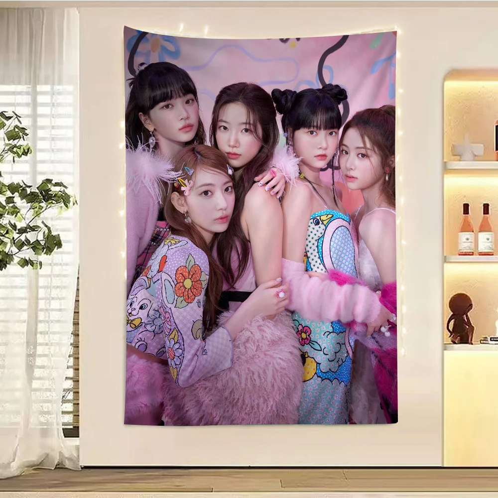 Star Girl Group L-LE SSERAFIM 2022 гобелен с героями мультфильмов богемные настенные гобелены