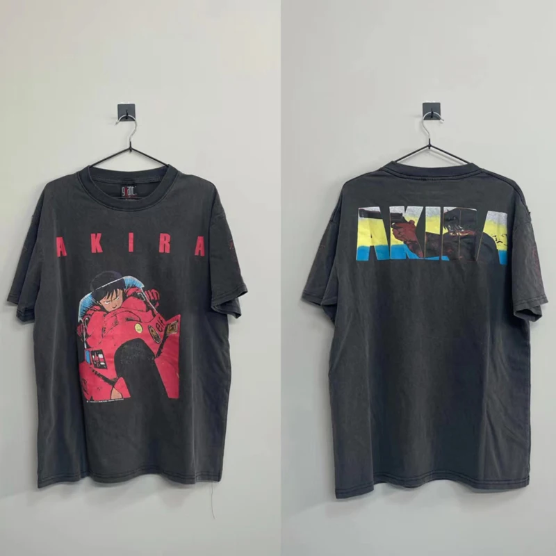 

Akira T Shirt Wash Do Old High Quality Cartoon Anime Print Loose Casual Japanese Streetwear Men Women AKIRA T-Shirts
