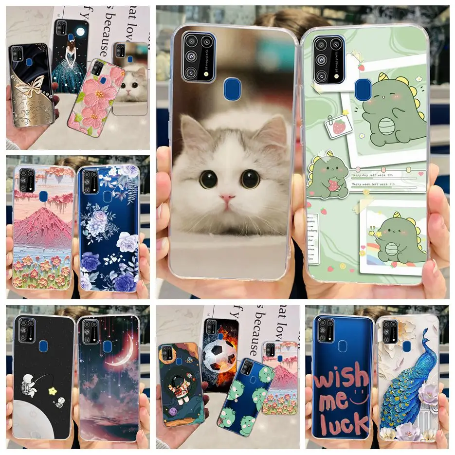 Чехол для Samsung Galaxy M31 задняя крышка с милым рисунком силиконовый чехол телефона