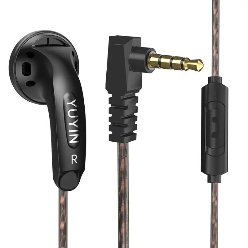 

Game Subwoofer Mobile Phone Headset Comfortable 3.5mm Wired Earphone With Microphone Ergonomic Sports Earphones Bass Black