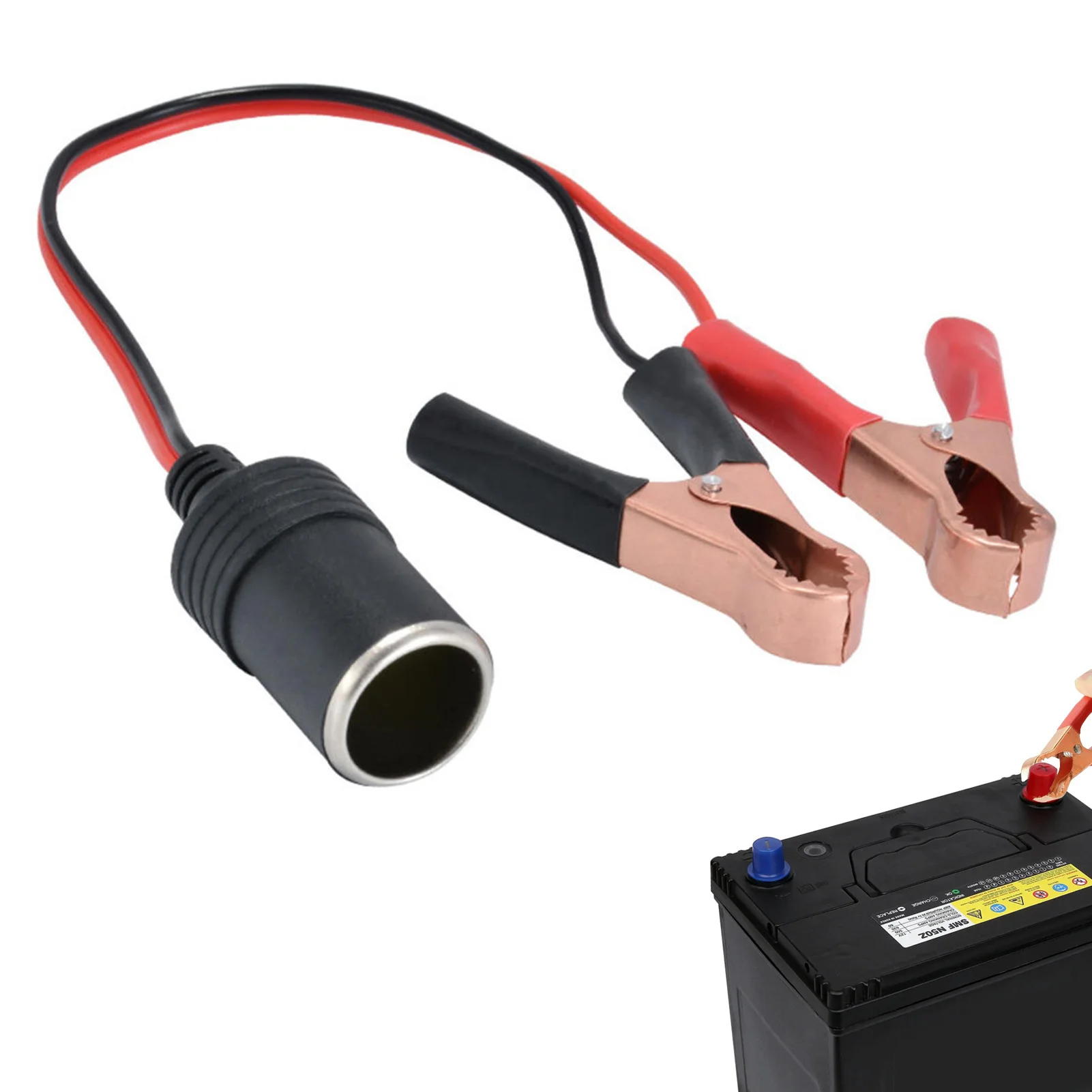 

Зажим для аккумулятора 12-24 В, гнездо автомобильного прикуривателя, зажим типа крокодил для аккумулятора, соединитель, зажим для автомобильн...