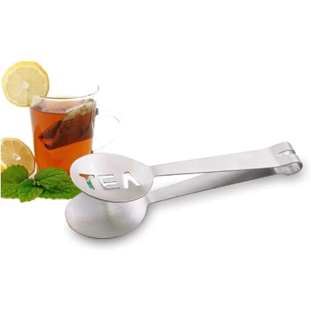 Tea Bag Squeezer Filter Stainless Steel Letter Clip Hot Spoon Lemon 、Kitchen Food 、 、Small Ice