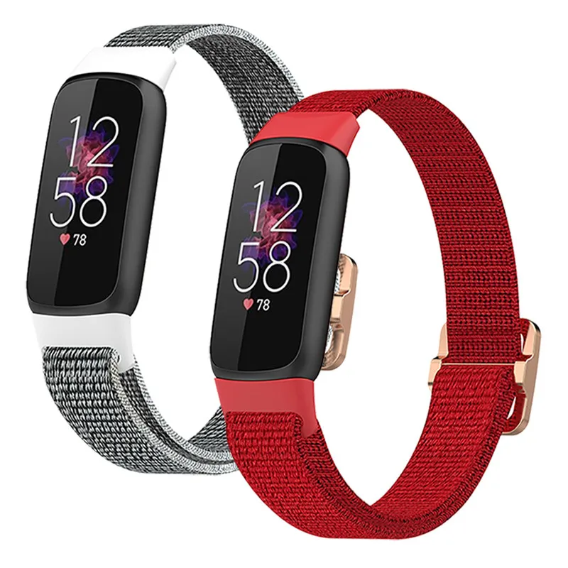 

Replacement Elastic Strap For Fitbit Luxe Band Soft Nylon Canvas Bracelet For Fitbit Luxe Smart Watch Fabric Weave Correa
