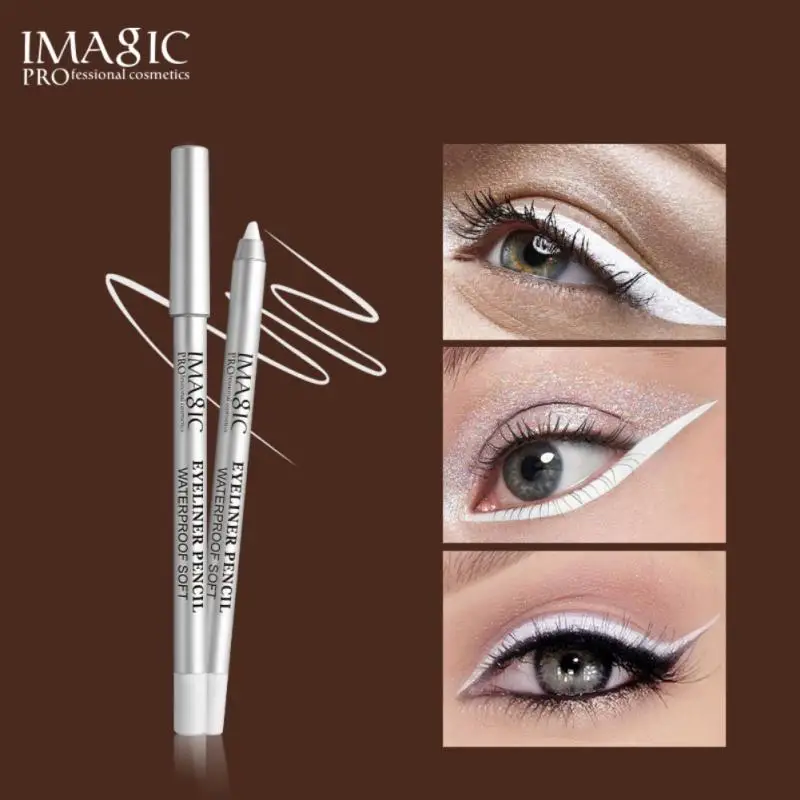 

White Eyeliner Gel Pen Not Easy To Smudge Waterproof Sweat-proof Lying Silkworm Pen Women Fashion Eyes Makeup Pencil Cosmetics