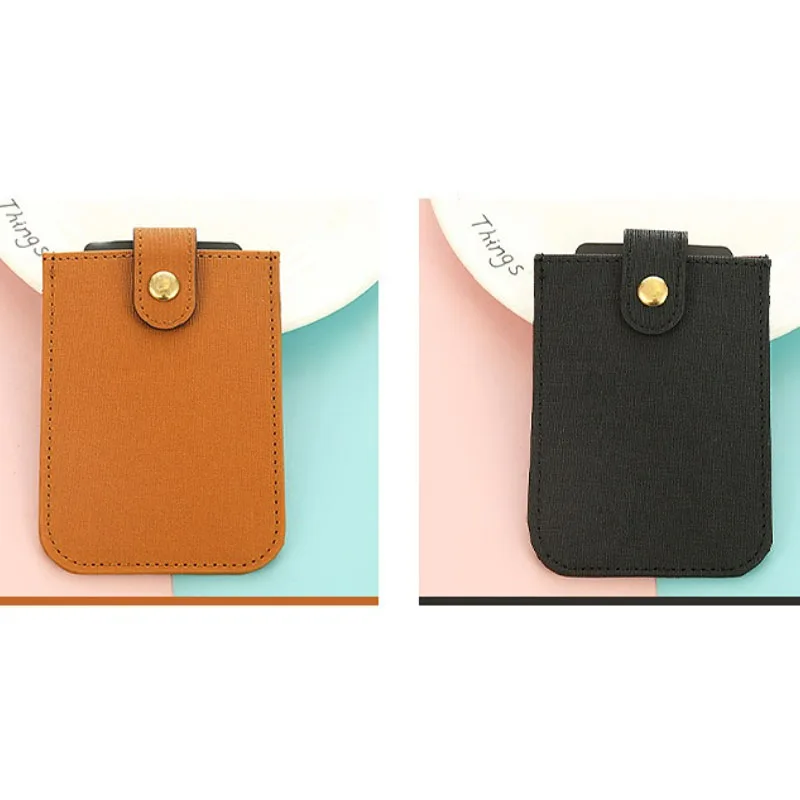 Creative Laminated Pull-out Card Case Mini Solid Color Ultra-thin Multi-card Men's Card Holder Compact Carry-on ID Holder Female