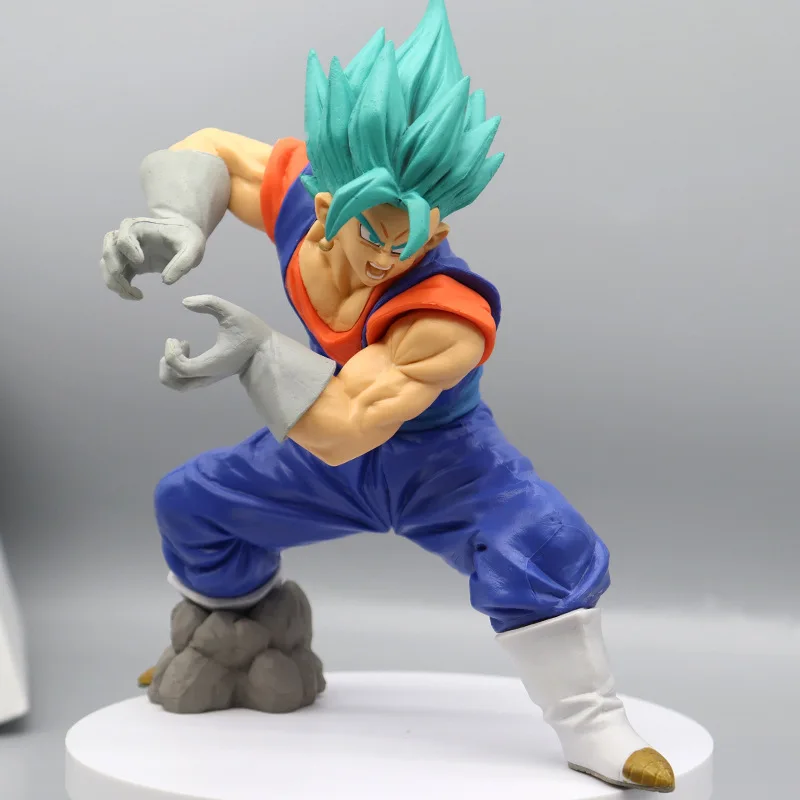 Anime Dragon Ball Blue Hair Son Goku Action Figure Toys 19cm Kakarotto Statue Model Doll Collectible Ornaments Gifts For Child