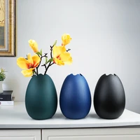 new 2022 modern ceramic frosted vase ornaments living room home dry flower arrangement decorative crafts