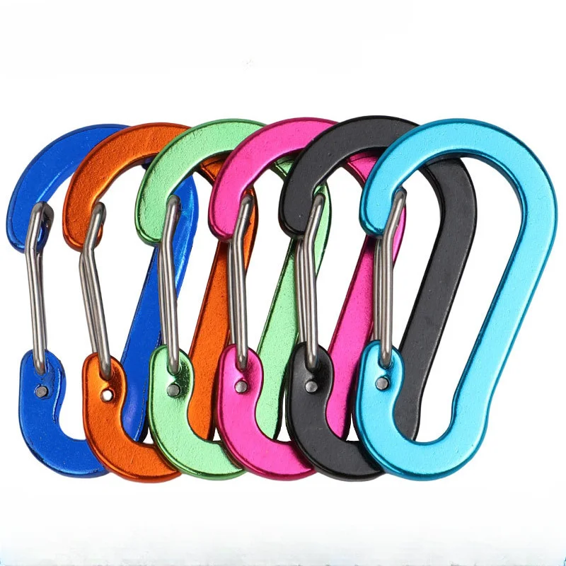 

Outdoor Camping Multi Tool Mountaineering Buckle Steel Small Carabiner Clips Fishing Climbing Acessories Dropshipping 1pc