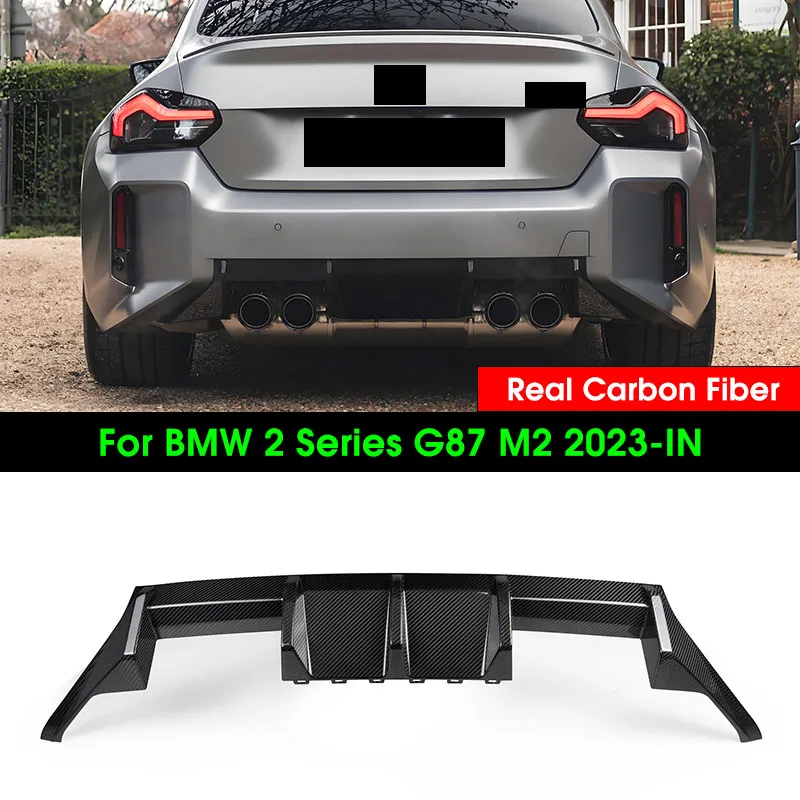 

G87 M2 Задний диффузор из настоящего сухого углеродного волокна, замена заднего бампера в стиле OEM, спойлер, разделитель губ для Bmw G87 M2 2023-IN