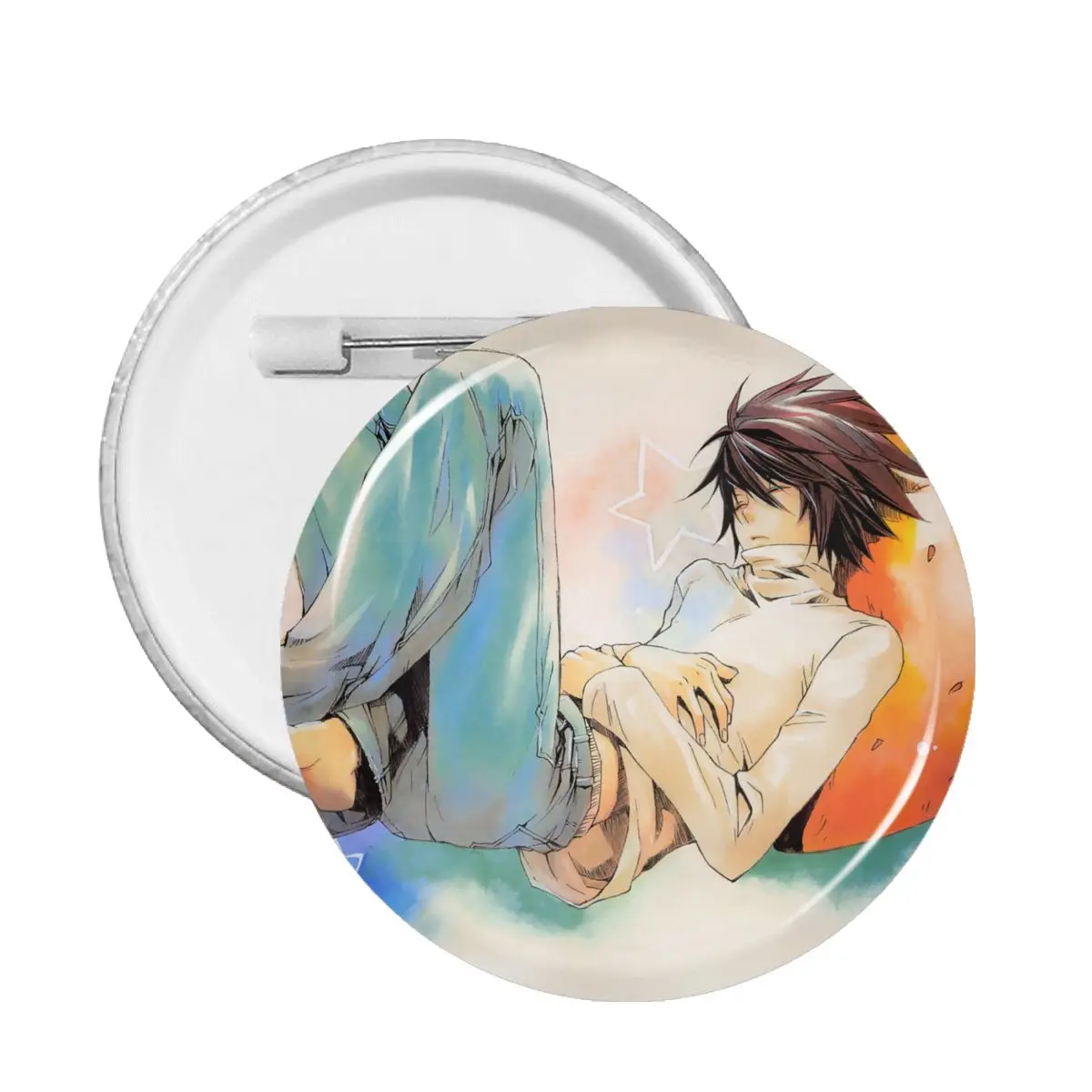 

Anime Death Note Badge Metal Fashion Lawliet Killer Yagami Hat Soft Button Pin 58mm Badges for Clothes Backpack Brooches