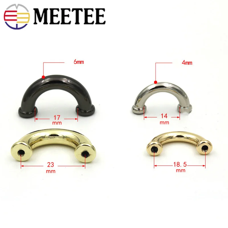 10/30pcs 14/17mm Metal Bag Arch Bridge D Ring Buckle Strap Hook DIY Handbag Hardware Belt Leather Repair Accessories BD302 | Дом и сад