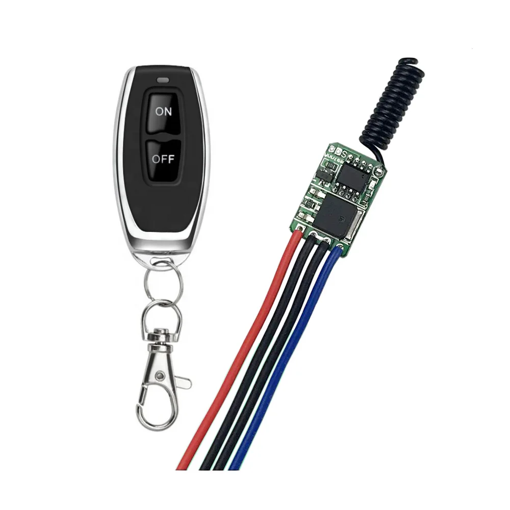 MINI MOS Беспроводной пульт управления переключателем 3.5V 3.7V 4.2V 5V 6V 7.4V 9V 12V, маленький RF беспроводной ASK экономия энергии 0.1ма 433 GND вкл./выкл.