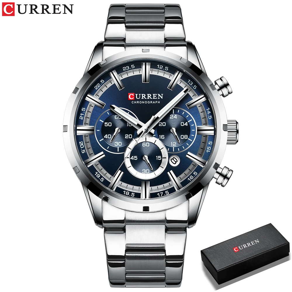 relogio masculino curren hot fashion mens watches top brand luxury wrist watch quartz clock watch men waterproof chronograph free global shipping
