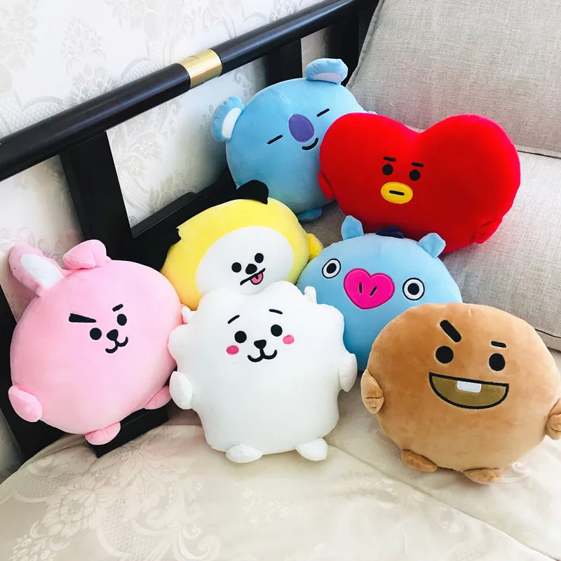 

Плюшевая Кукла Kawaii Line Friends Bt21, аниме, хобби, ТАТА, чимми, Кулинария, новинка, ПП хлопок, овальная плюшевая подушка, 30*32 см