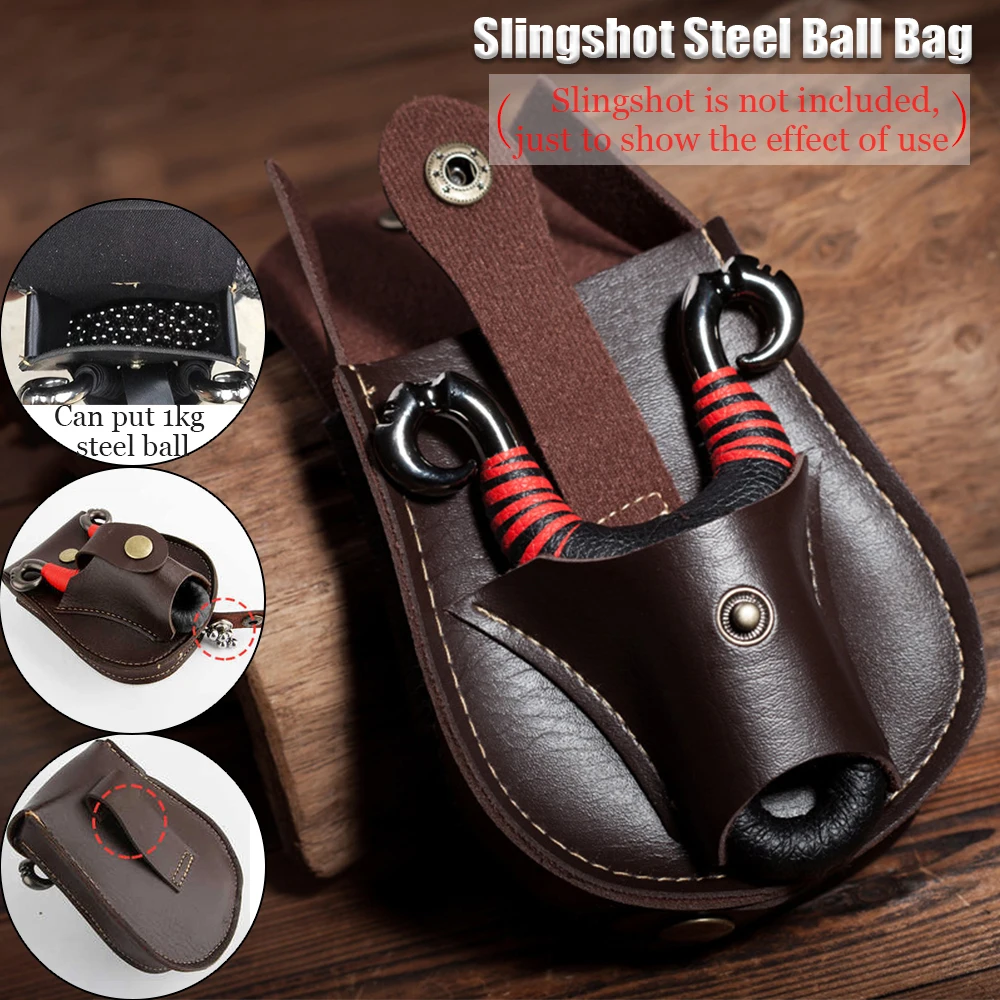 

1 Pcs Outdoor Sports Belt Slingshot Steel Ball Bag Easy To Carry Slingshot Waist Case Outdoor Hunting Sports Accessories