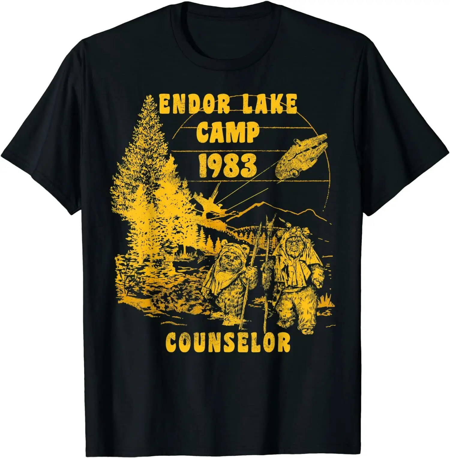 

Endor Lake 83 Camp Counselor Graphic Men's T Shirt Droshipping Fashion O-Neck Short Sleeve Tee Loose Print T Shirt Clothes