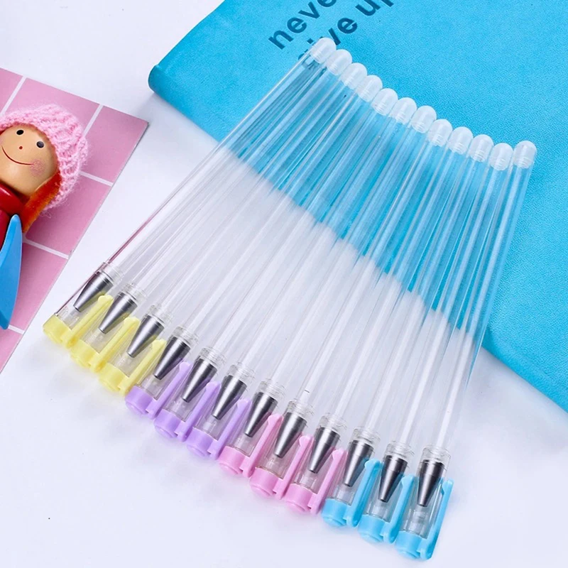 

5 x Transparent Gel Pen Barrel Minimalist Pen Shells For Ordinary Gel Pen Refills And Erasable Refills