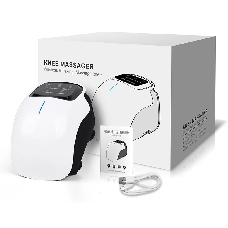 

Electric Joint Pain Relief Vibration Massage Therapy Heated Knee Brace Wrap Massager Machine