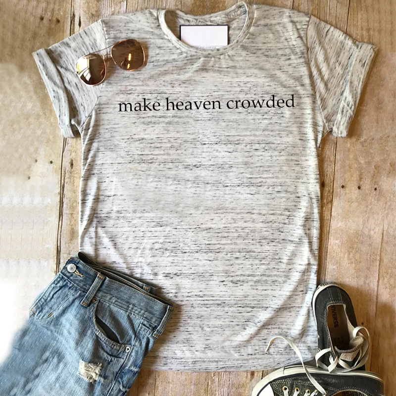 

Женская рубашка с надписью «Make Heaven»