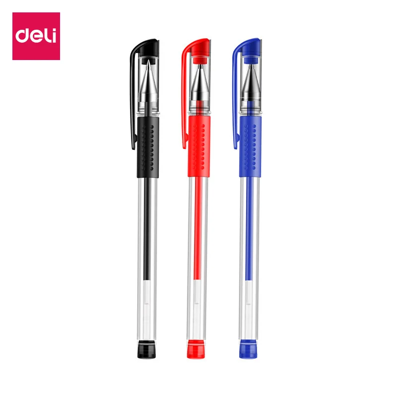 

Deli 1 PC Gel Pen 0.5mm Black Ink Soft Grip Writing Supplies 33399
