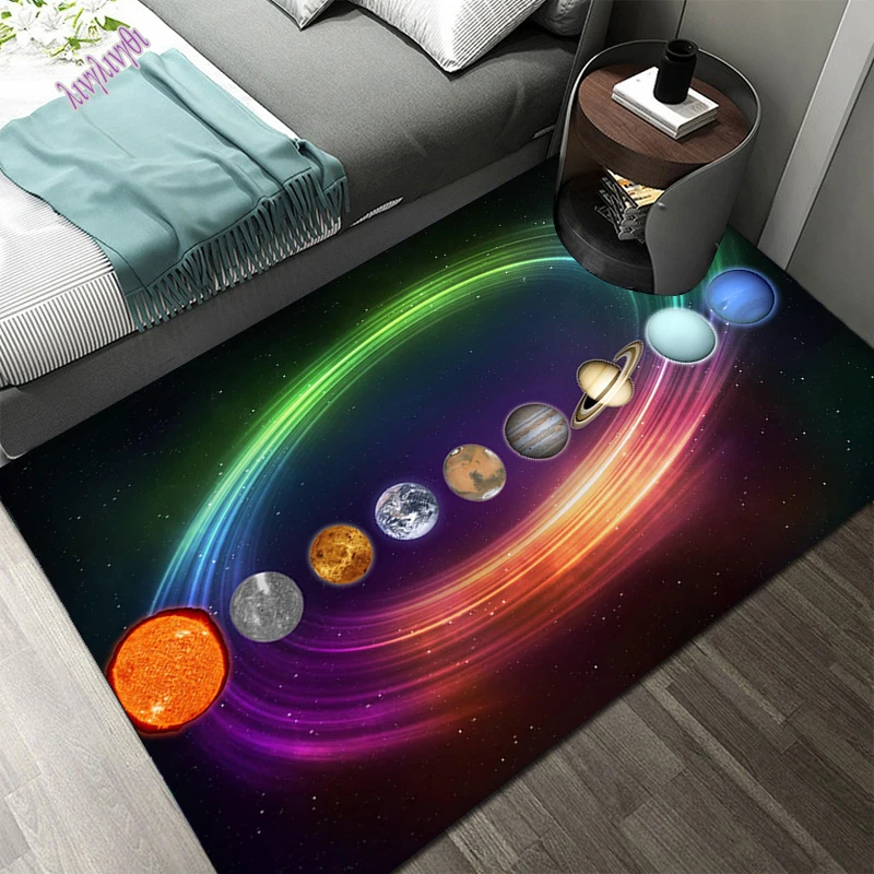 3D universe children's room mat non slip mat home decor play crawling mat for living room washroom floor mat Picnic/yoga mat